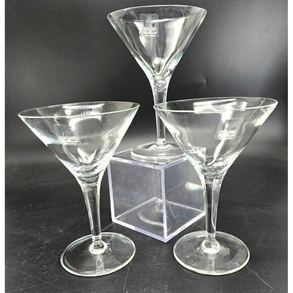 Luigi Bormioli Light & Music Martini Glasses Set Of 3 Crystal 7 Oz NWS DH1354 - Picture 7 of 8
